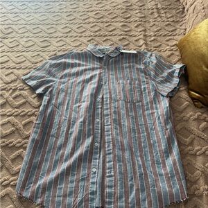 Sovereign Code Blue and Brown Striped Shirt